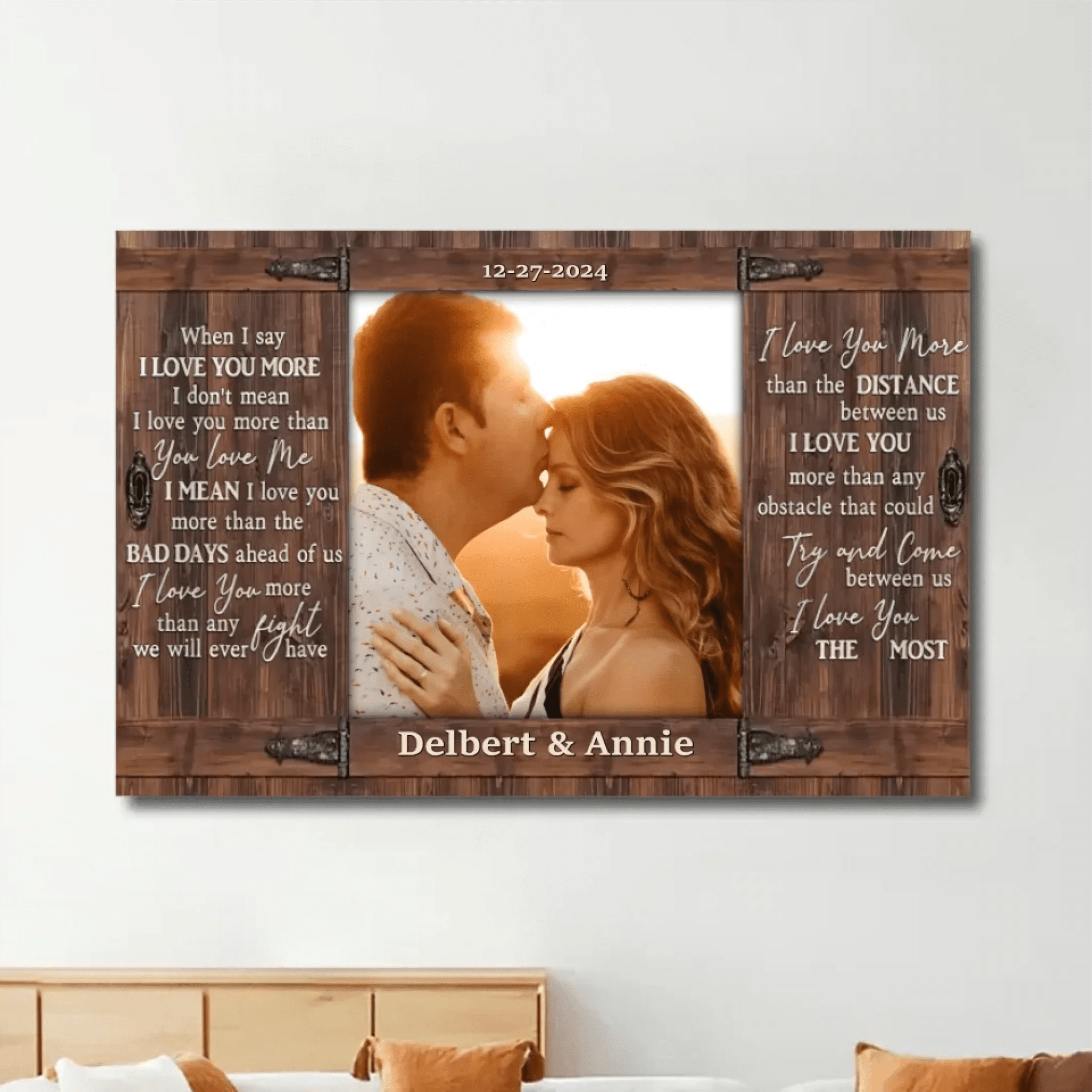 Wooden Window Rustic Canvas Wall Art Anniversary Gift For Him 761169 - DiyGiftly