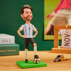 custom bobble head give that nods love figurine character world cup argentina front view