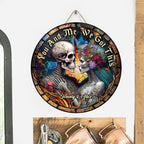 You And Me We Got This - Personalized Skull Round Wood Sign 748941 - DiyGiftly