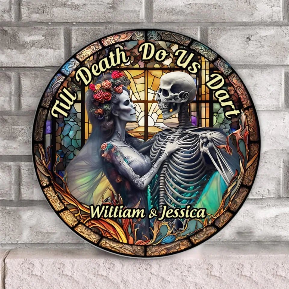 You And Me We Got This - Personalized Skull Round Wood Sign 749748 - DiyGiftly