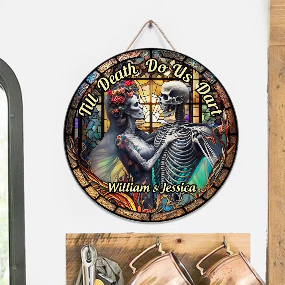 You And Me We Got This - Personalized Skull Round Wood Sign 749748 - DiyGiftly
