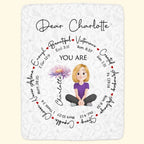 You Are Inspired – Birth Flower & Bible Verses - Personalized Blanket - DiyGiftly
