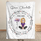 You Are Inspired – Birth Flower & Bible Verses - Personalized Blanket - DiyGiftly