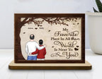 You Are Mine - Personalized Custom 2 - Layer Wood Plaque With Flat Base 750584 - DiyGiftly