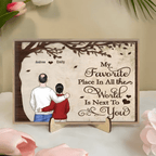 You Are Mine - Personalized Custom 2 - Layer Wood Plaque With Flat Base 750584 - DiyGiftly