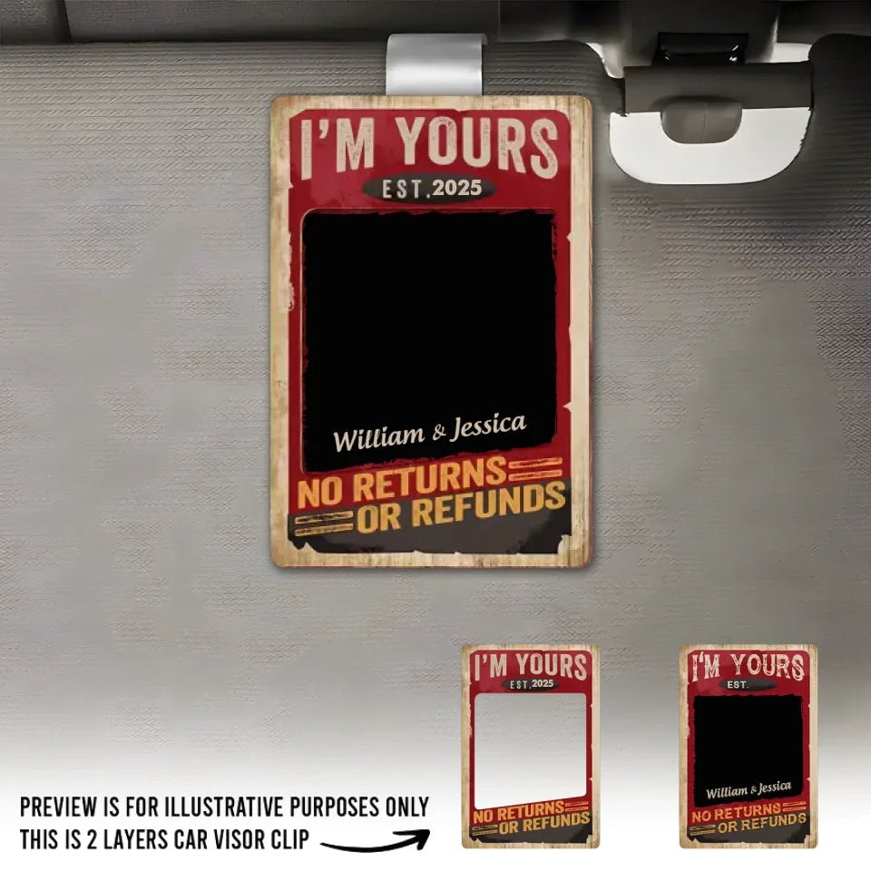 You Are Mine - Personalized Custom Car Visor Clip 752902 - DiyGiftly