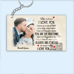 gifts for wife You Are My Happy Ending - Personalized Keychain, Custom Photo and Name Keepsake, Everyday Carry Love Token, Me