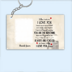 gifts for wife You Are My Happy Ending - Personalized Keychain, Custom Photo and Name Keepsake, Everyday Carry Love Token, Me