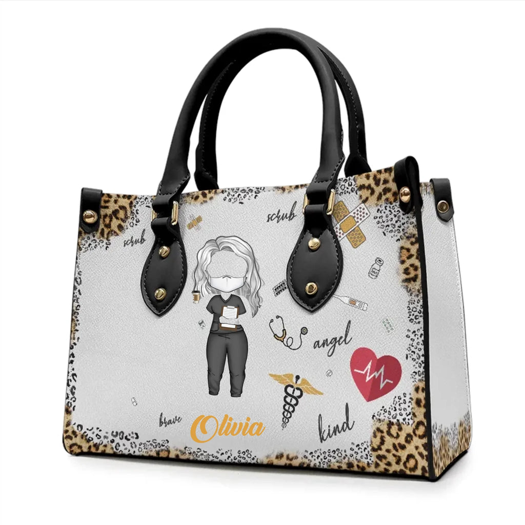 personalized nurse leather handbag practical appreciation gift