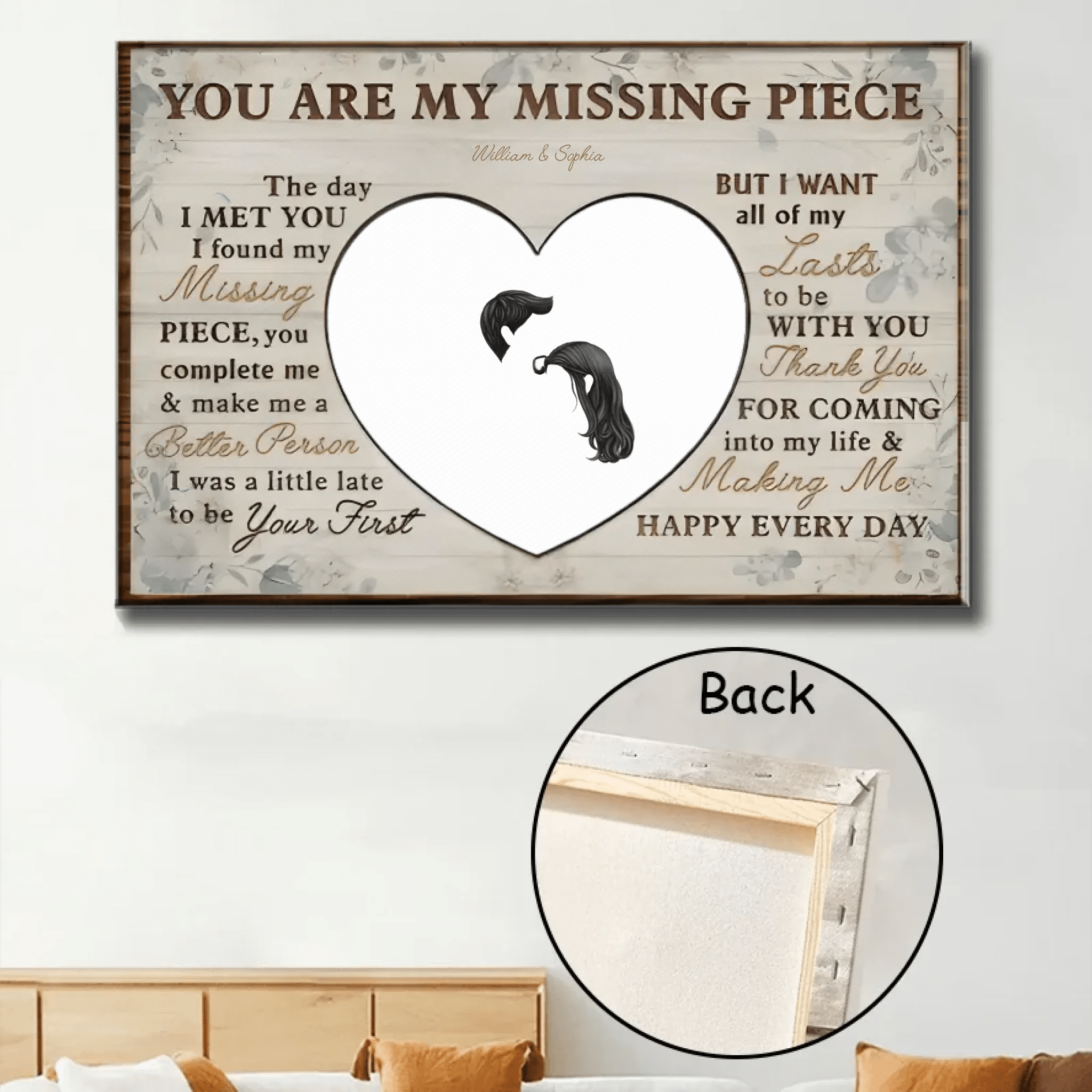 You Are My Missing Piece - Anniversary, Birthday, Home Decor Gift For Spouse, Lover, Husband, Wife, Couple - Personalized Custom Poster 750636 - 750678 - DiyGiftly