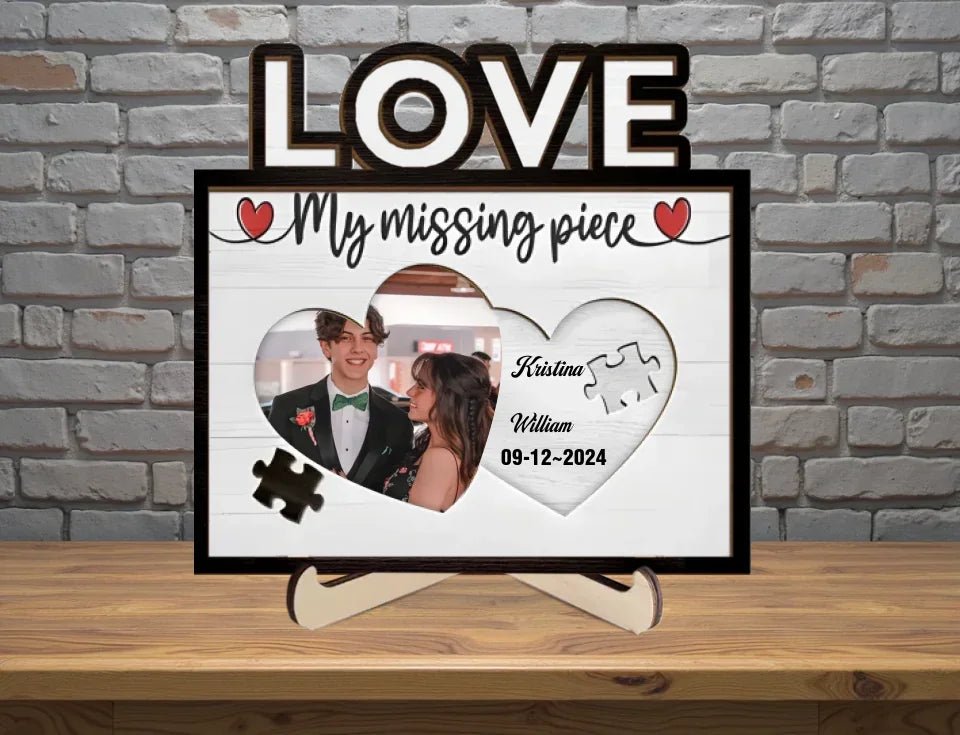 Personalized 2 Layer Wooden Plaque desk decor keepsake Couple Desk Decor 1st Year Anniversary Gift