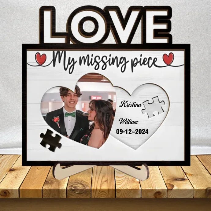 Personalized 2 Layer Wooden Plaque Couple Desk Decor 1st Year Anniversary Gift