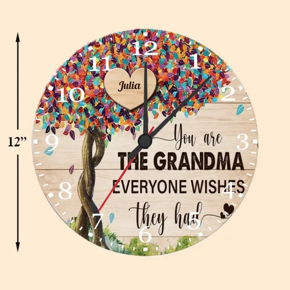 custom name wooden wall clock as a birthday gift