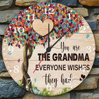 custom name wooden wall clock keepsake as a birthday gift