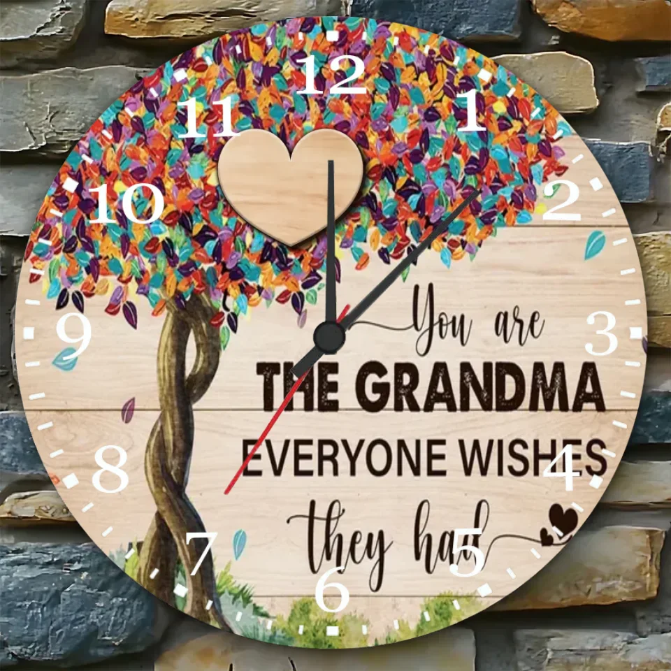 custom name wooden wall clock keepsake as a birthday gift