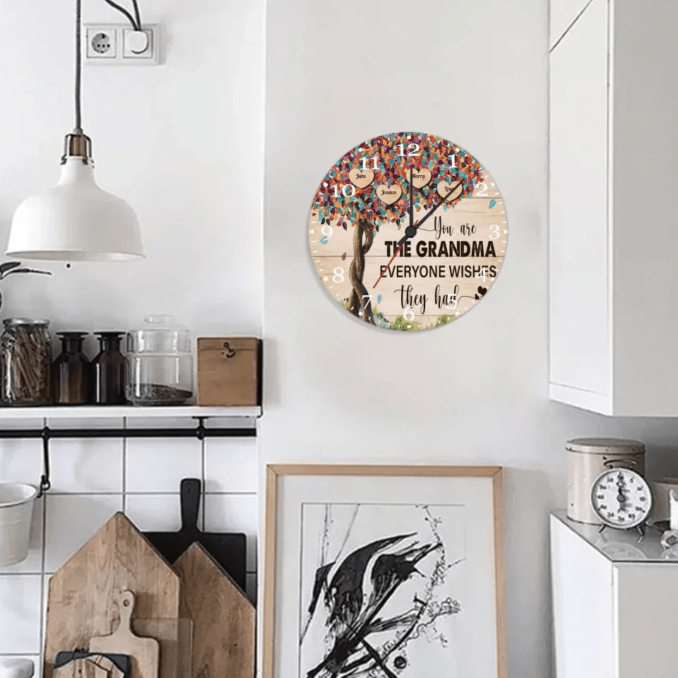 custom name wooden wall clock keepsake as a new home gift