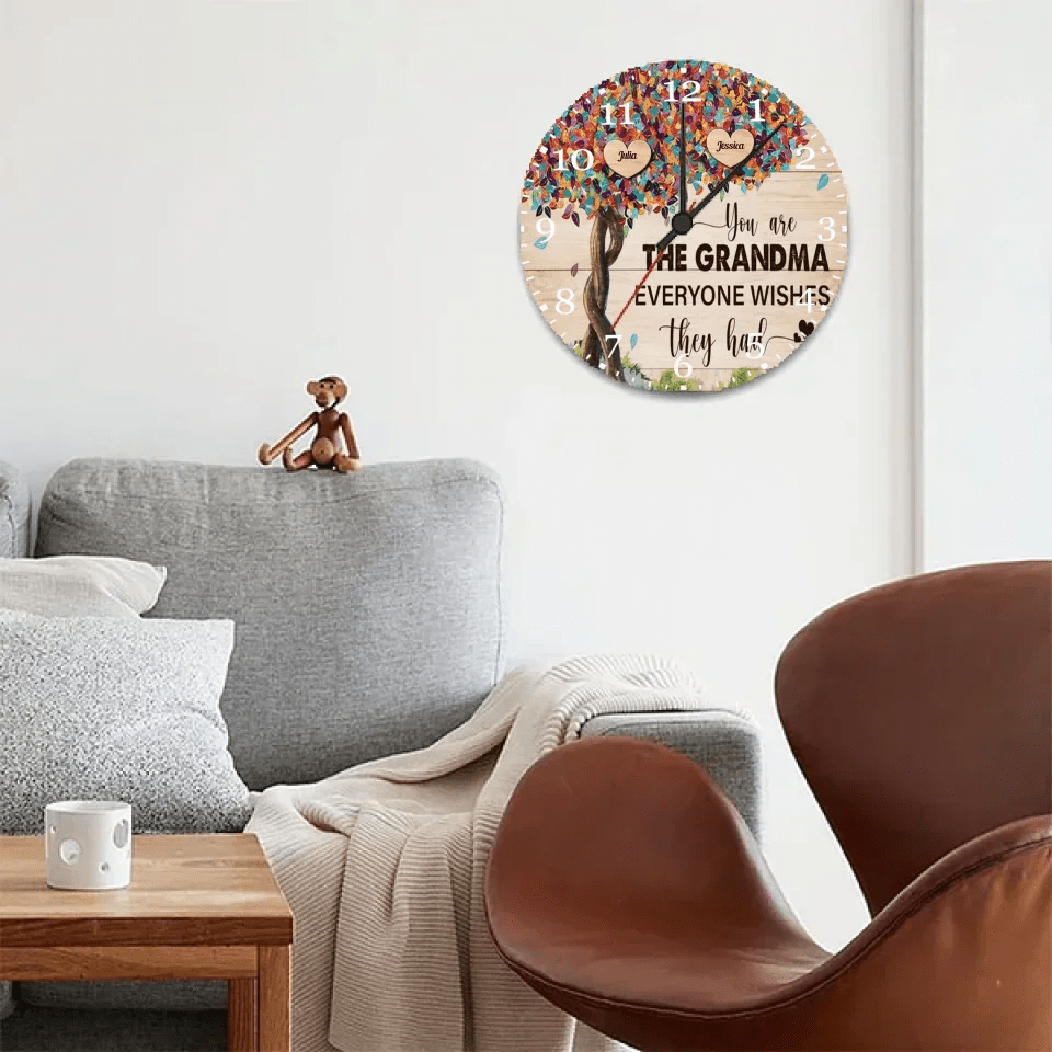 custom name wooden wall clock keepsake as a christmas gift