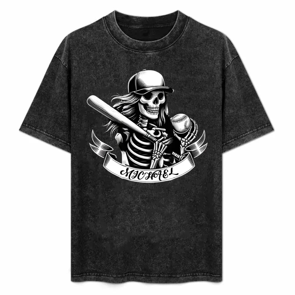 You Don't Stop Playing Baseball When The Body Perishes - Personalized Washed Shirt With Name 749954 - DiyGiftly
