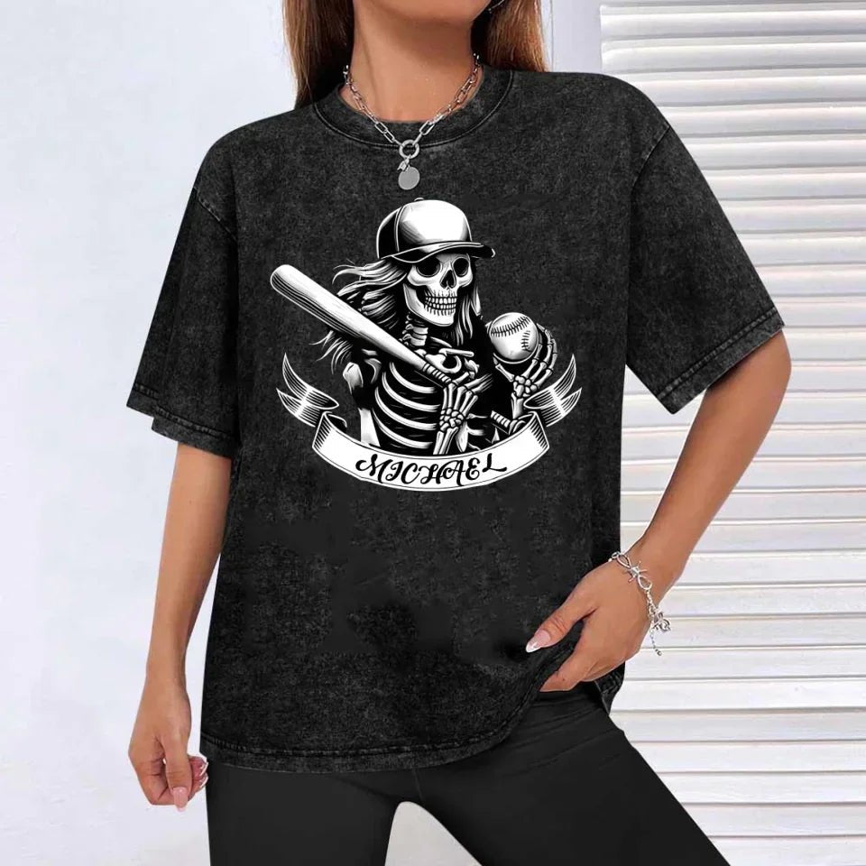 You Don't Stop Playing Baseball When The Body Perishes - Personalized Washed Shirt With Name 749954 - DiyGiftly