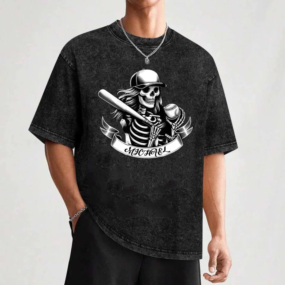 You Don't Stop Playing Baseball When The Body Perishes - Personalized Washed Shirt With Name 749954 - DiyGiftly