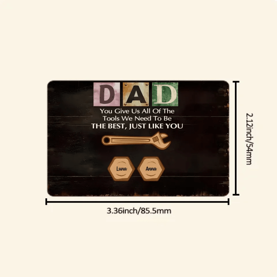 You Give Us All The Tools We Need - Personalized Custom Wallet Card - Father's Day Gift For Grandpa, Dad 732539 - Q - DiyGiftly
