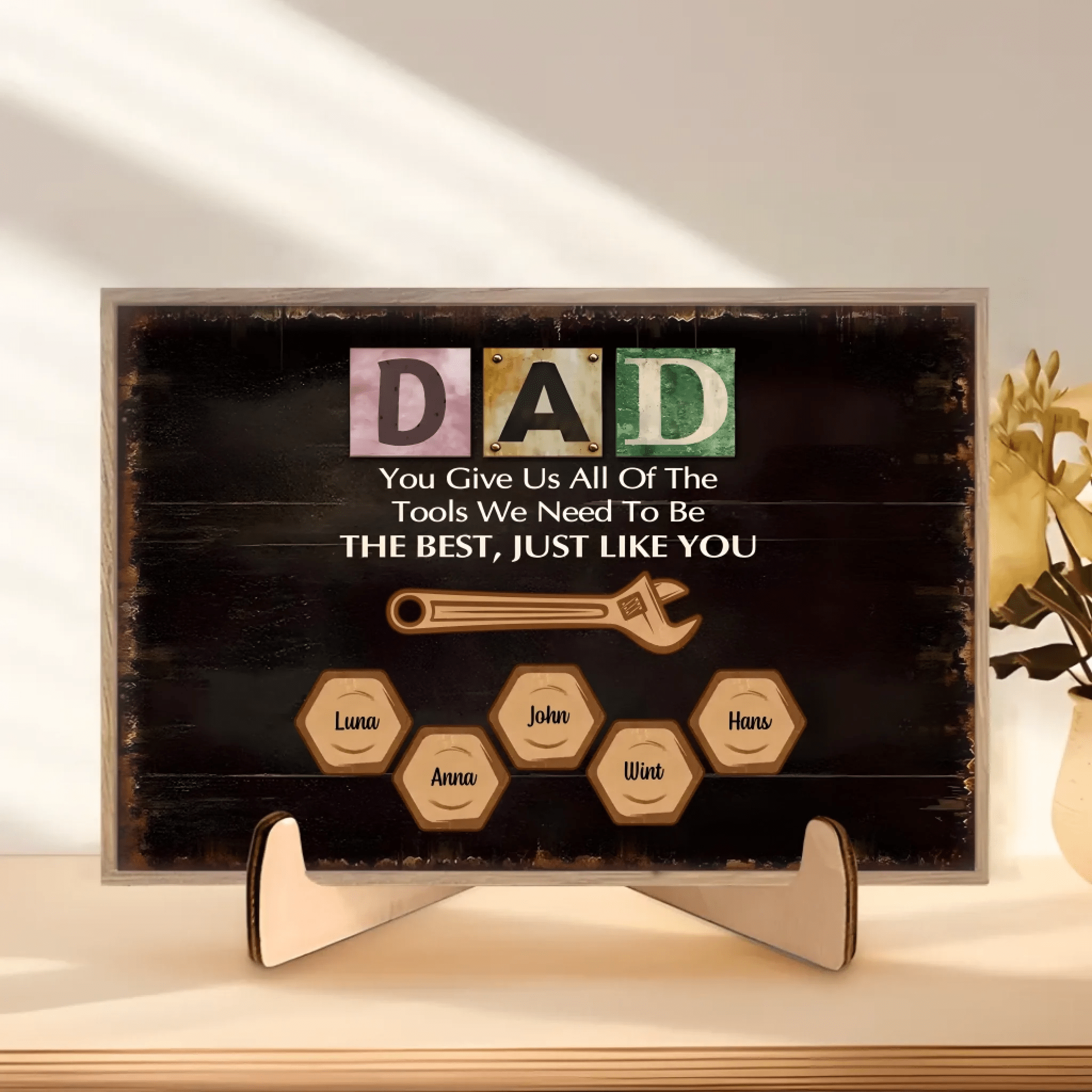 You Give Us All The Tools We Need - Personalized Custom Wooden Plaque - Father's Day Gift For Grandpa, Dad 732539 - DiyGiftly