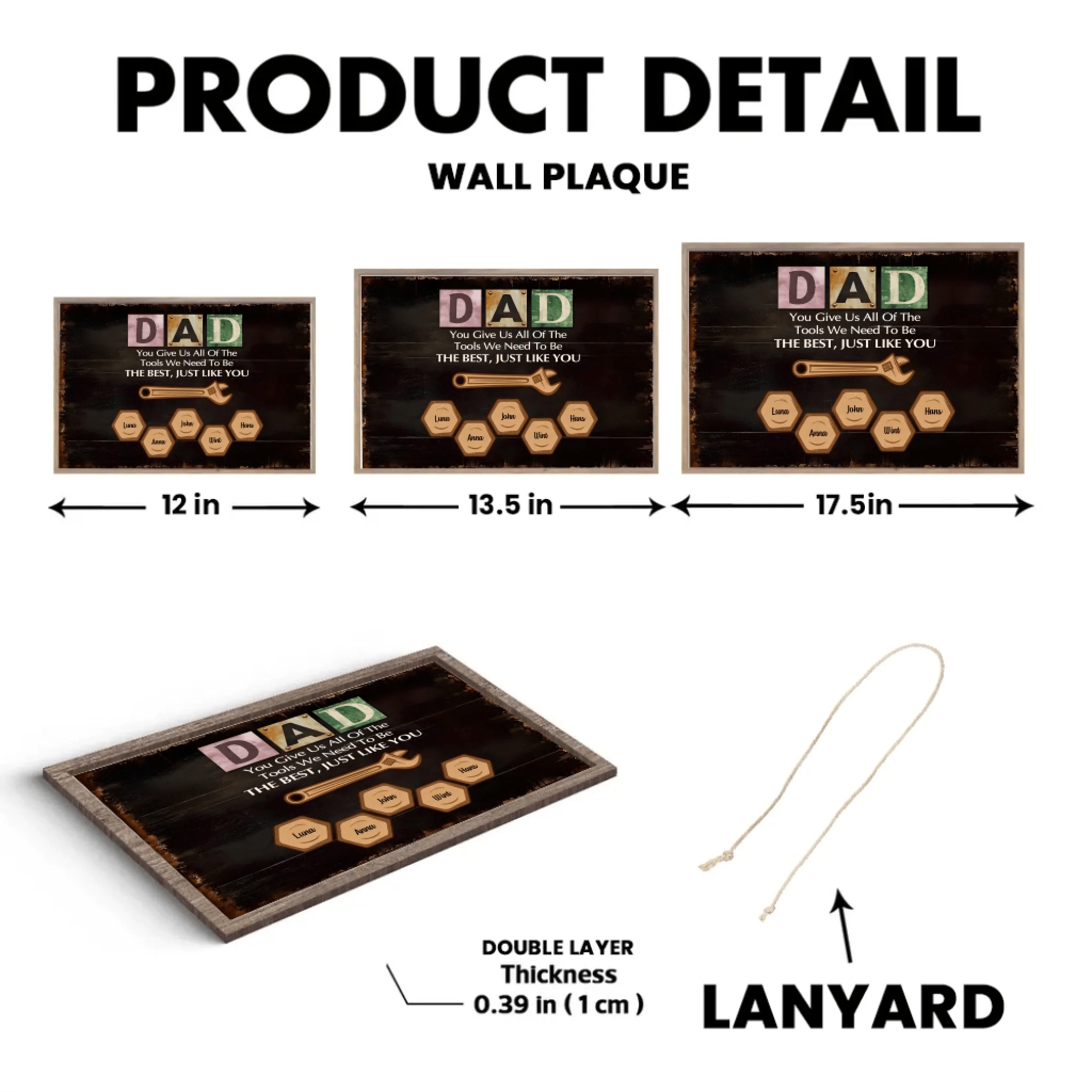 You Give Us All The Tools We Need - Personalized Custom Wooden Plaque - Father's Day Gift For Grandpa, Dad 732539 - DiyGiftly