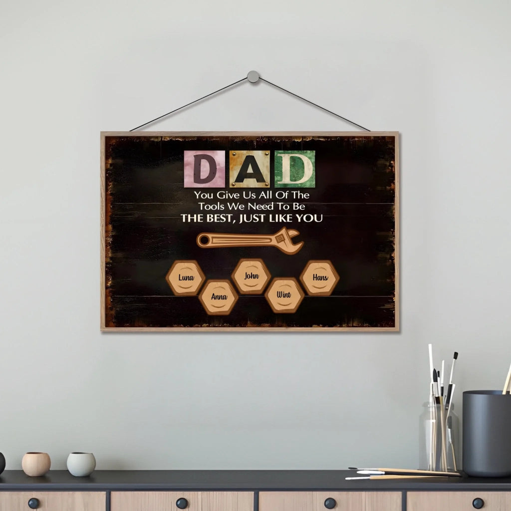 You Give Us All The Tools We Need - Personalized Custom Wooden Plaque - Father's Day Gift For Grandpa, Dad 732539 - DiyGiftly