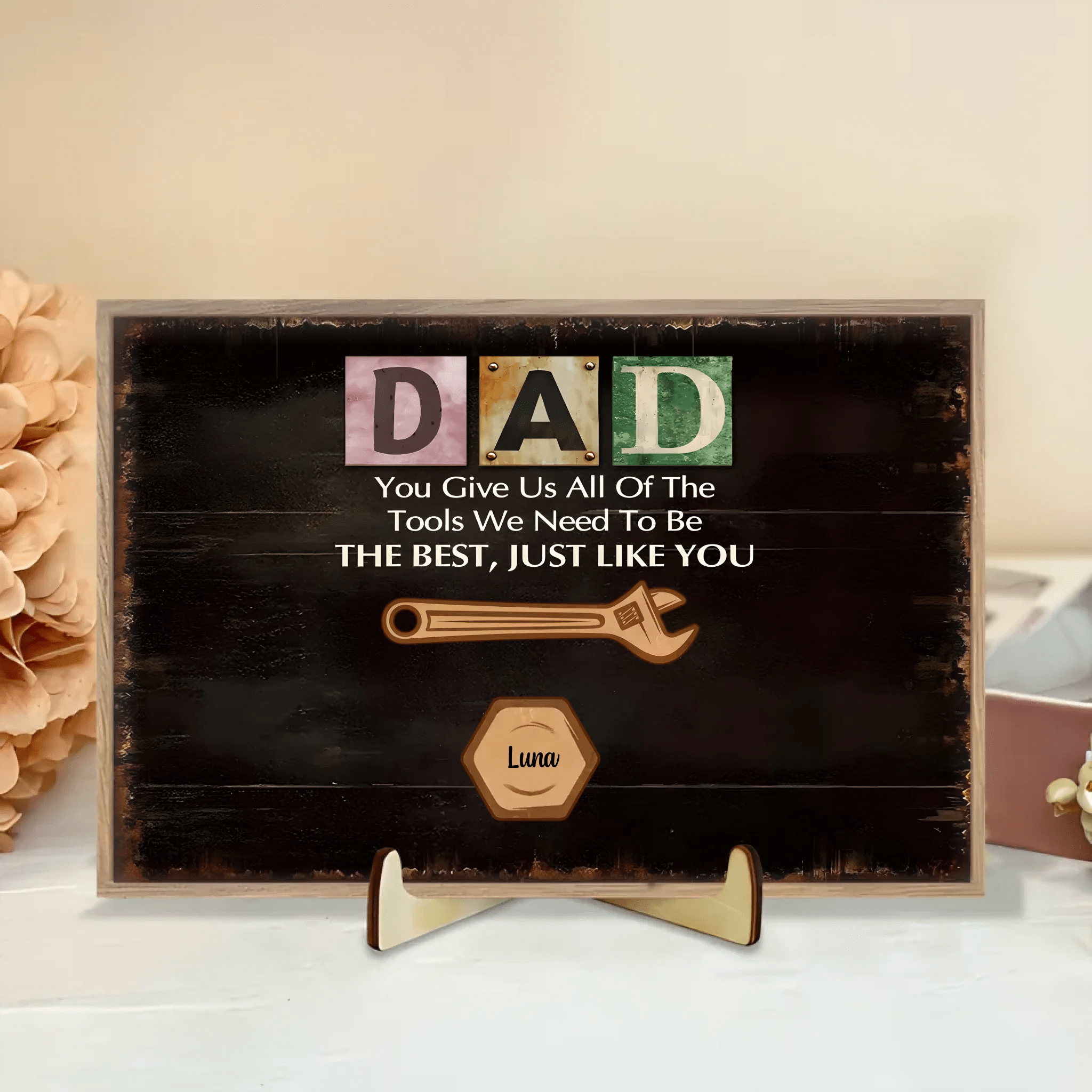 You Give Us All The Tools We Need - Personalized Custom Wooden Plaque - Father's Day Gift For Grandpa, Dad 732539 - DiyGiftly