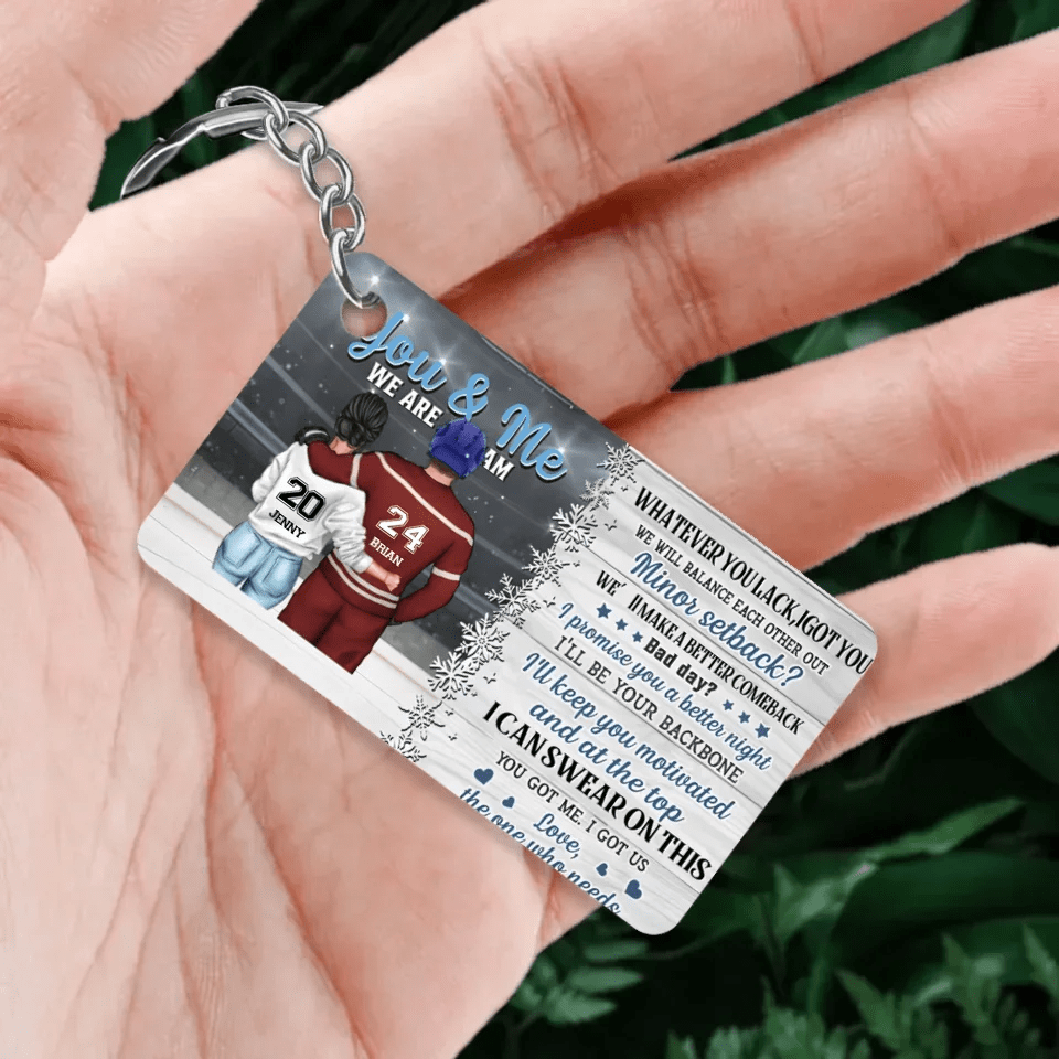 You Got Me I Got Us - Personalized Hockey Keychain 735413 - Y - DiyGiftly