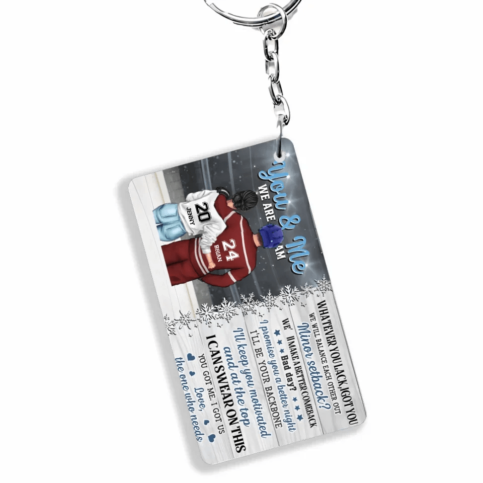 You Got Me I Got Us - Personalized Hockey Keychain 735413 - Y - DiyGiftly
