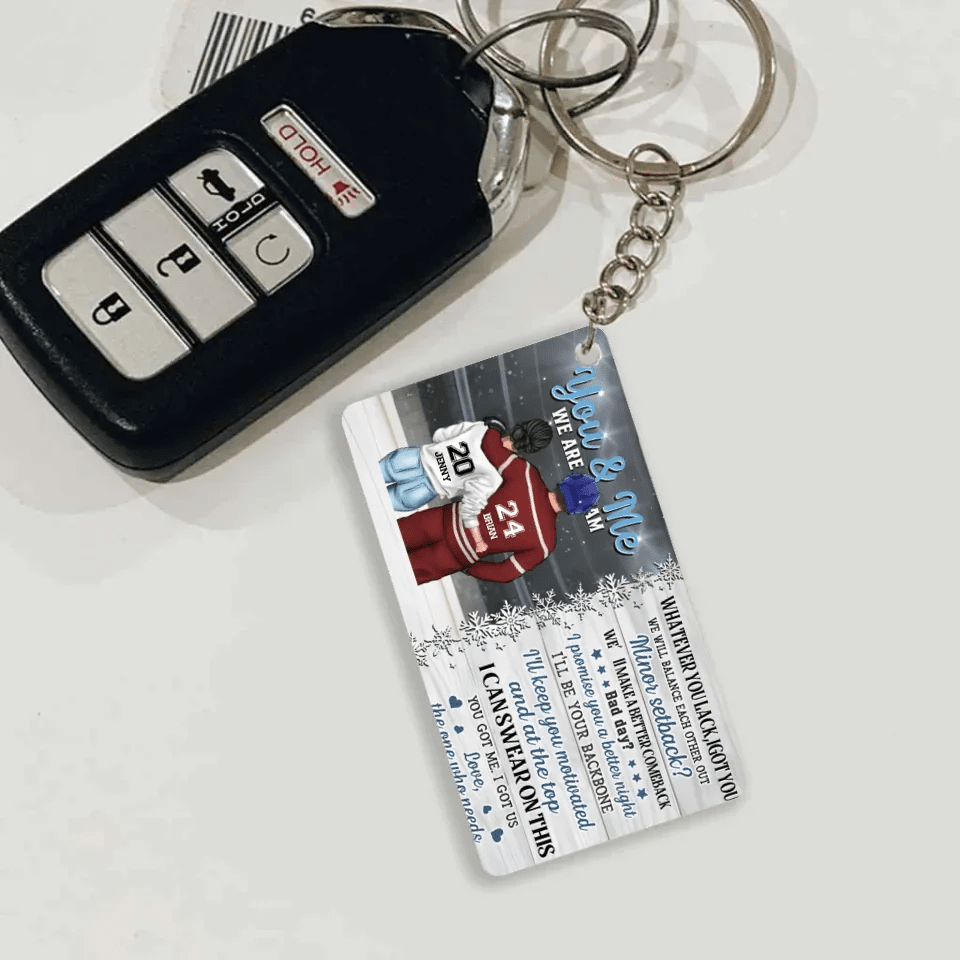 You Got Me I Got Us - Personalized Hockey Keychain 735413 - Y - DiyGiftly