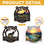 You Left Paw Prints On Our Hearts - Memorial Personalized Window Hanging Suncatcher Ornament - Sympathy Gift For Pet Owners, Pet Lovers 666850 - DiyGiftly