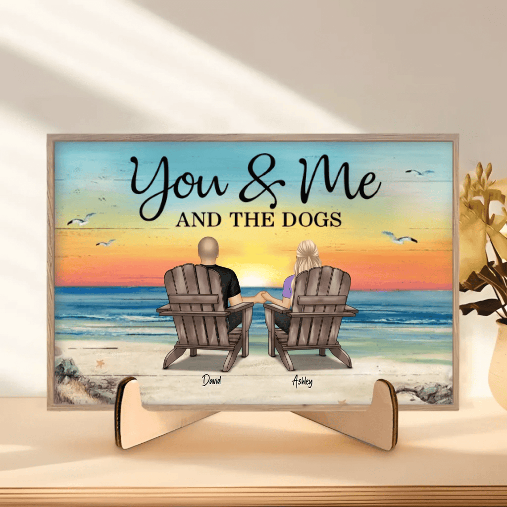 You Me And The Dogs Cats Personalized Custom Wooden Plaque, Heartfelt Anniversary Gift For Dog Lovers, Gift For Cat Lovers 700309 - DiyGiftly