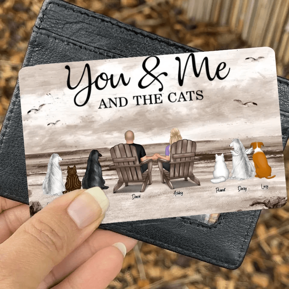 You Me And The Dogs Cats Personalized Wallet Card , Heartfelt Anniversary Gift For Dog Lovers, Gift For Cat Lovers 700309 - DiyGiftly
