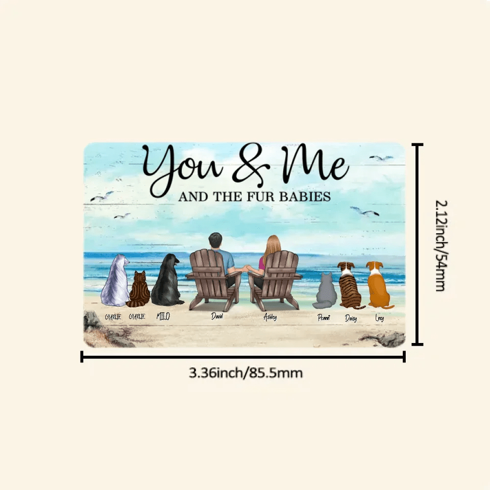You Me And The Dogs Cats Personalized Wallet Card , Heartfelt Anniversary Gift For Dog Lovers, Gift For Cat Lovers 700309 - DiyGiftly