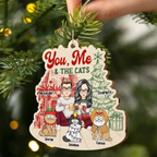 You, Me And The Dogs - Personalized Custom Shaped Wooden Ornament 721892 - DiyGiftly