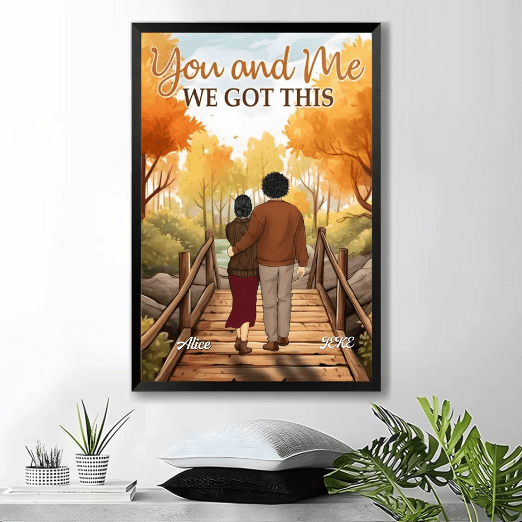 You & Me - Personalized Wrapped Canvas Framed Canvas Wall Art 754012 - 754036 - DiyGiftly