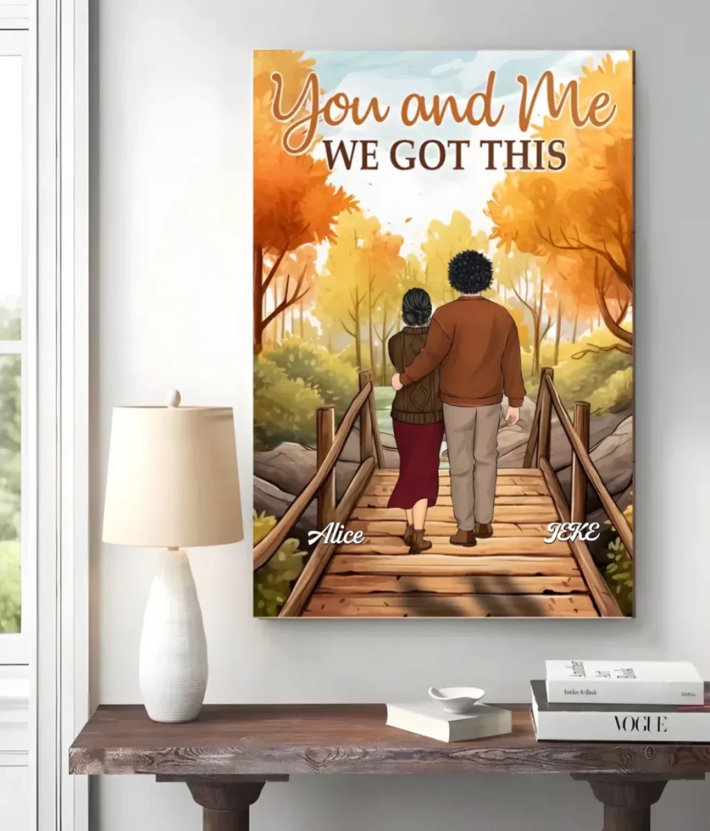You & Me - Personalized Wrapped Canvas Framed Canvas Wall Art 754012 - 754036 - DiyGiftly