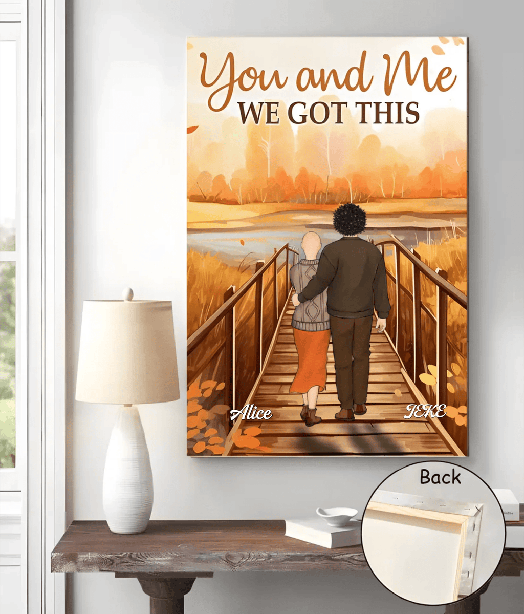 You & Me - Personalized Wrapped Canvas Framed Canvas Wall Art 754012 - 754036 - DiyGiftly