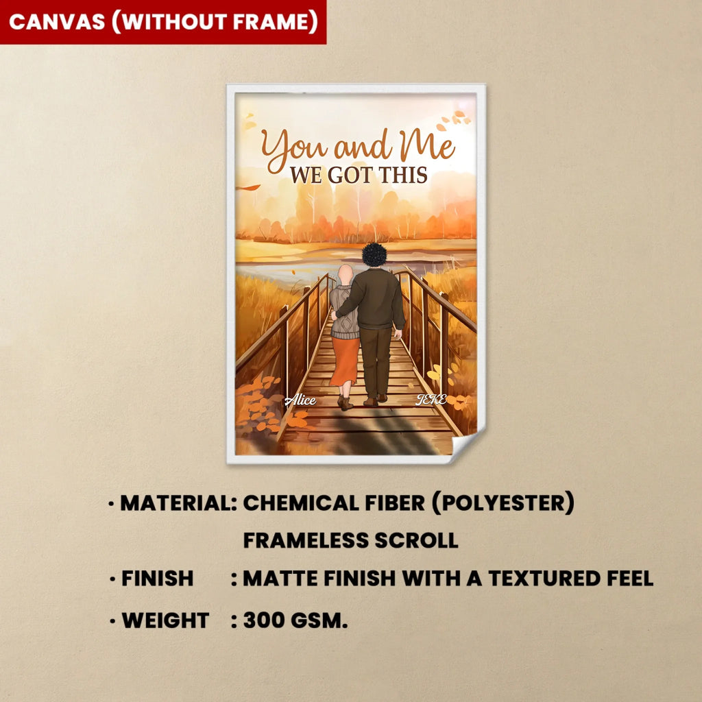 You & Me - Personalized Wrapped Canvas Framed Canvas Wall Art 754012 - 754036 - DiyGiftly