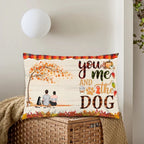 You & Me & The Dogs - Personalized Pillow - Couple & Dog Back 713208 - B - DiyGiftly