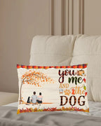 You & Me & The Dogs - Personalized Pillow - Couple & Dog Back 713208 - B - DiyGiftly