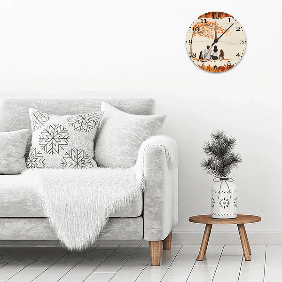 personalized wooden wall clock as a new home gift