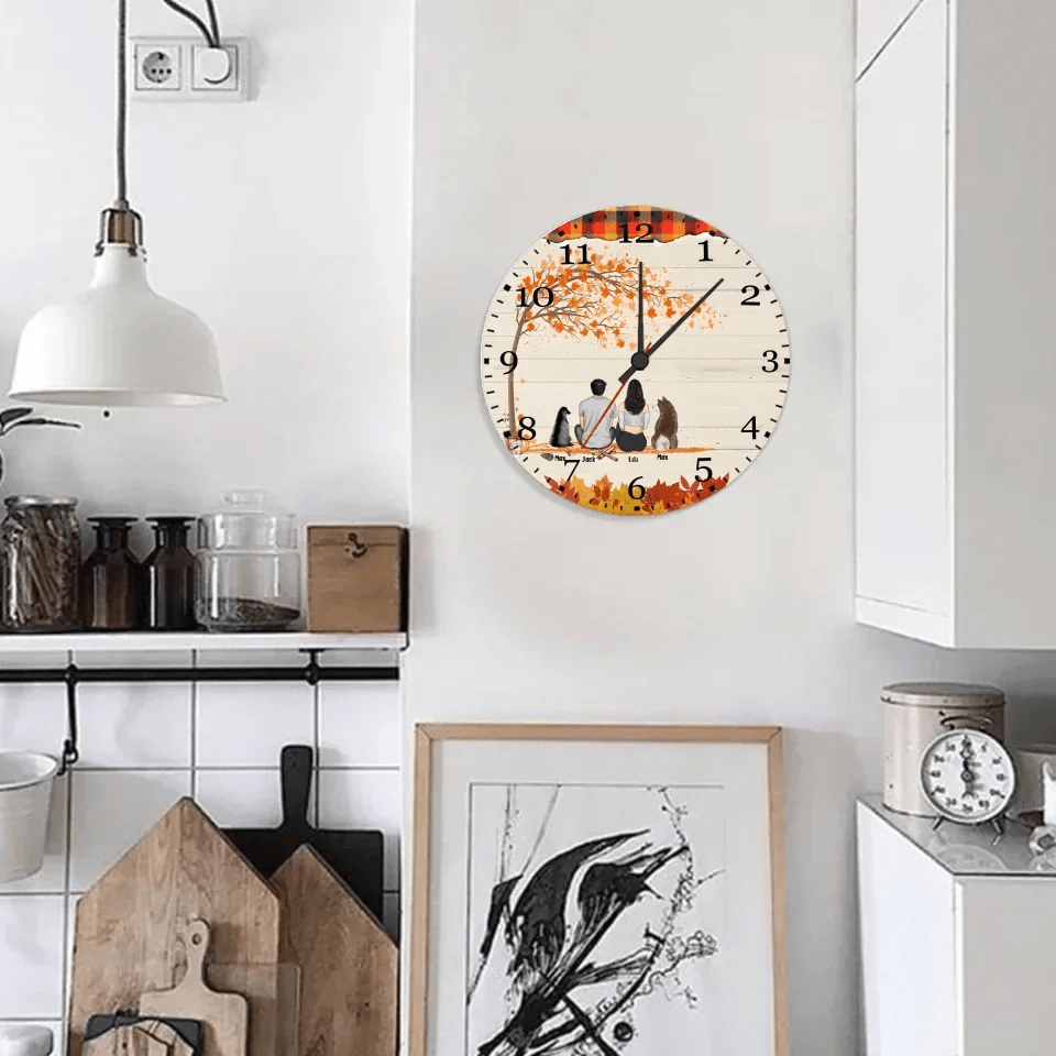 personalized wooden wall clock keepsake as a new home gift