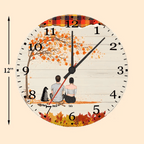 personalized wooden wall clock as a birthday gift