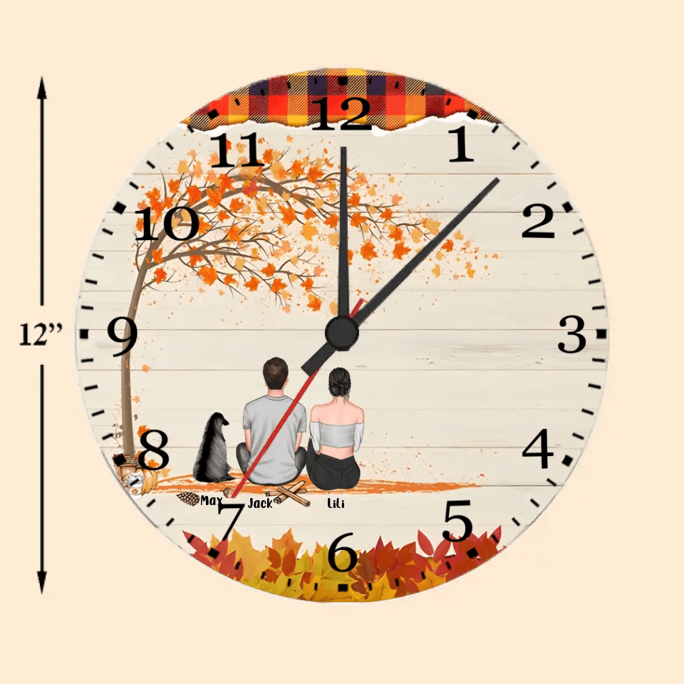 personalized wooden wall clock as a birthday gift