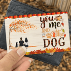 You & Me & The Dogs - Personalized Wallet Card - Couple & Dog Back 713208 - Q - DiyGiftly