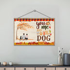You & Me & The Dogs - Personalized Wooden Plaque - Couple & Dog Back 713208 - DiyGiftly