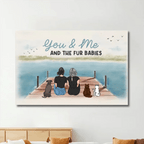 You Me & The Fur Babies - Personalized Wrapped Canvas 712419 - 712582 - DiyGiftly